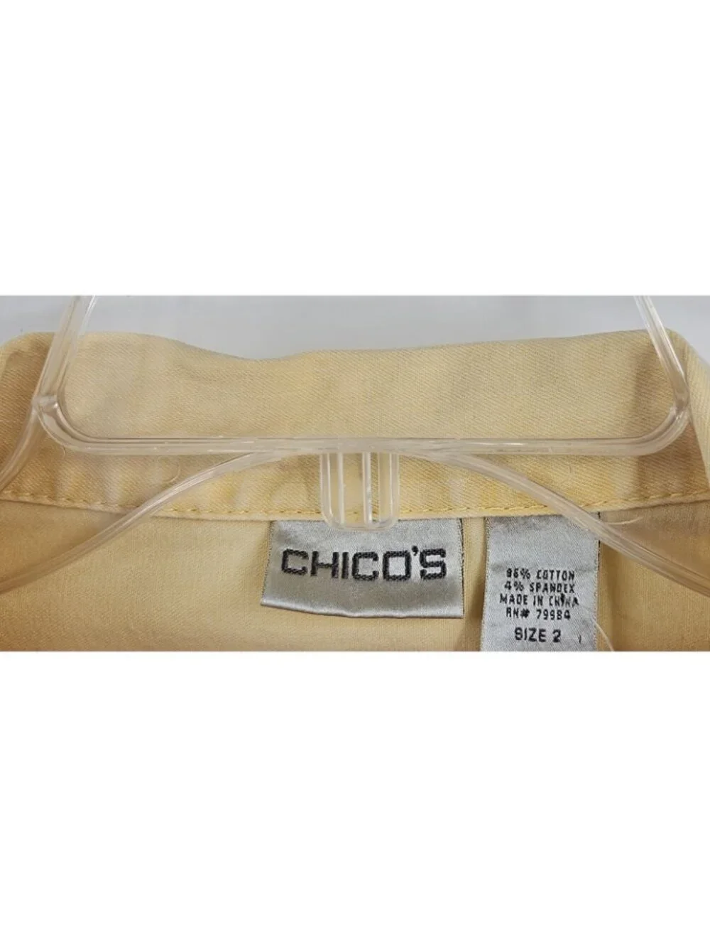 Chico’s Denim Butter Yellow Jacket Size 2/ Large